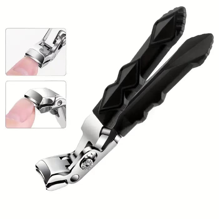 Coupe-ongles professionnel en acier inoxydable pour personnes âgées, mâchoire large, tête coudée, la