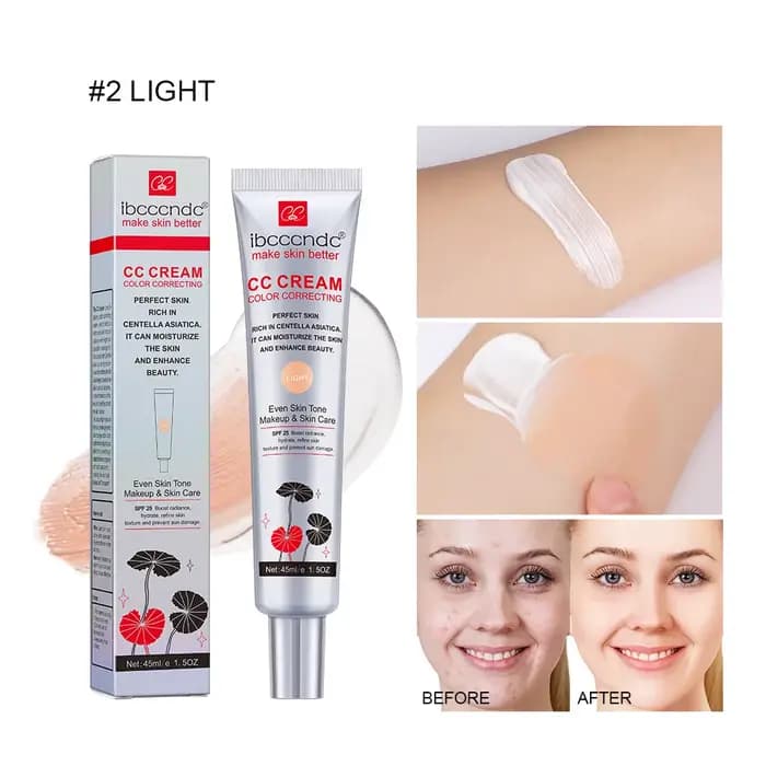 Crème CC à la Centella Asiatica, hydratante, correctrice, longue tenue, sans effet gâteau, base de m