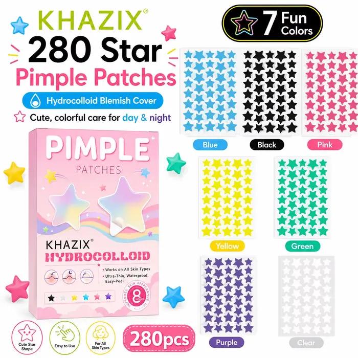 280 autocollants - Autocollants anti-boutons étoiles colorés - Autocollants anti-boutons en hydrogel