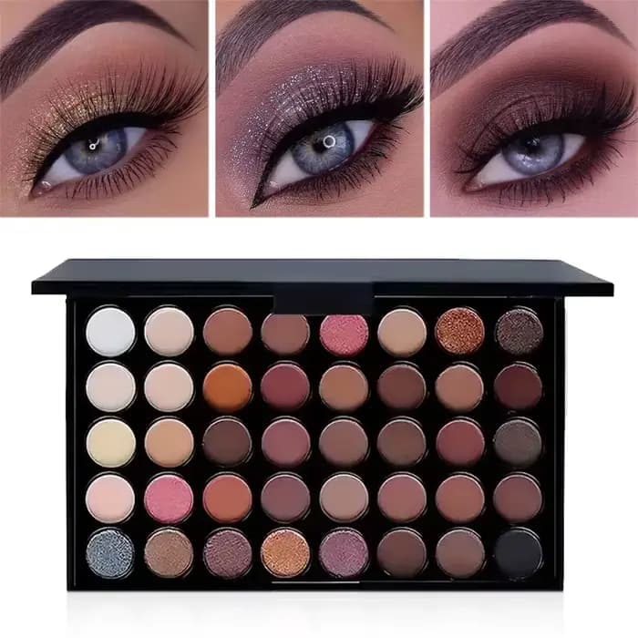 Palette de fards à barrage pailletés, 40 couleurs, kit de cosmétiques en poudre de Murcia, longue du