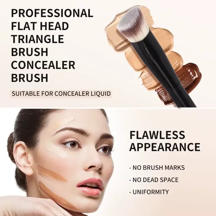 MAANGE-Pinceau de maquillage sans défaut, fond de teint plat/angle, contour sous les yeux, pinceau p