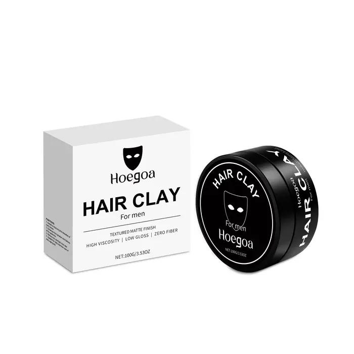 Argile pour cheveux pour hommes, finition mate, forte tenue, boue coiffante, aspect naturel, cheveux