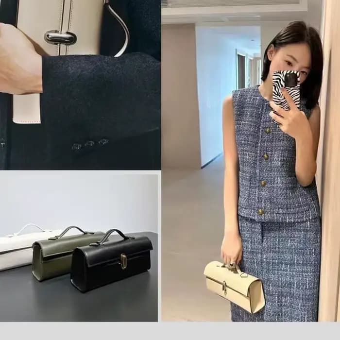 Sac fourre-tout en cuir véritable SAVETTE 2026 pour femme, sac à main simple, petit sac carré, haute