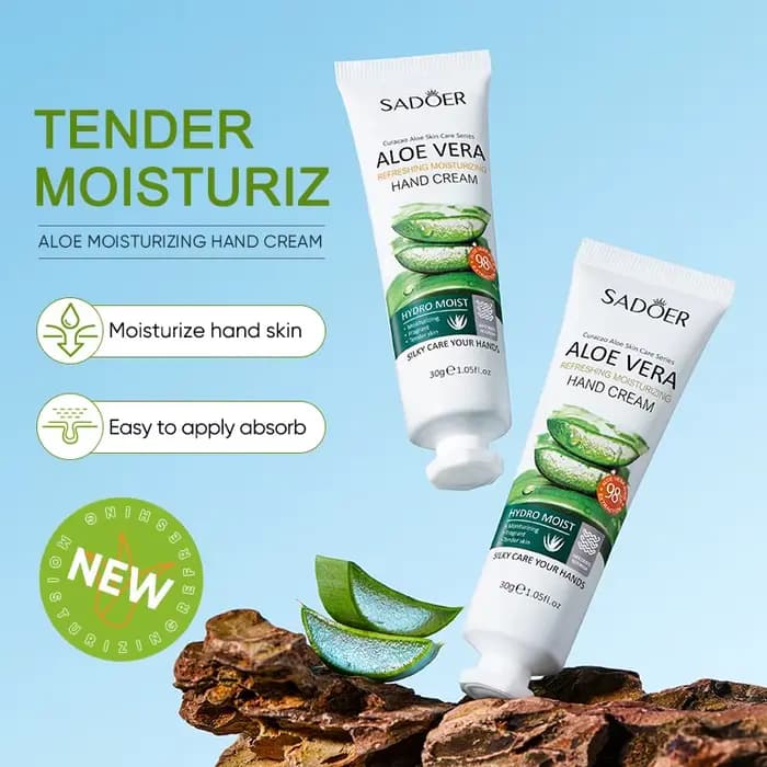 SADOER Crème pour les mains à l'aloe pour soin hydratant pour les mains 30g