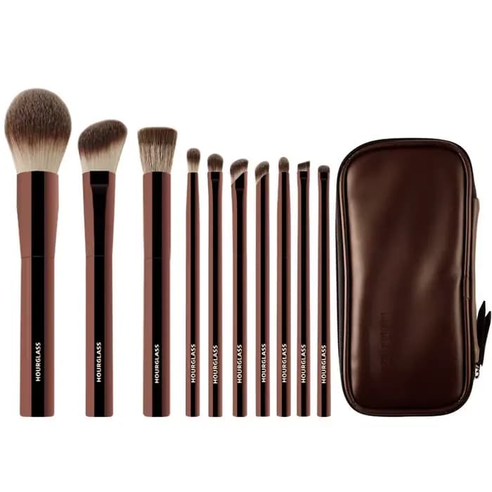 Hourglass Cruelty Free Maquillage Brush-2024New 10 Pinceaux Ensemble Blush Poudre Fard À Paupières F
