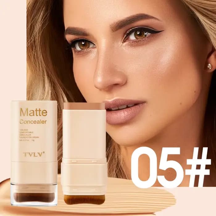 Stick de fond de teint correcteur double tête, crème de fond de teint solide imperméable non collant