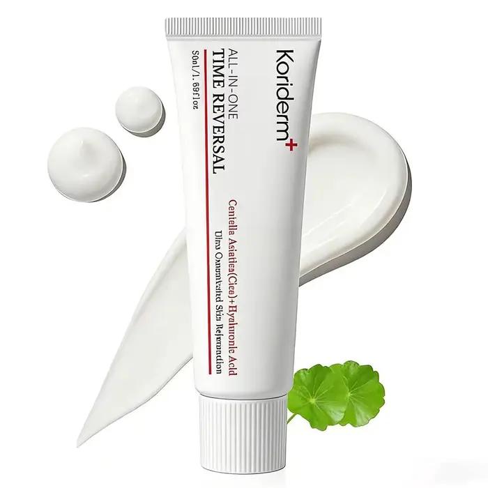 Crème Coréenne Anti-Âge à la Centella Asiatica et à l'Acide Hyaluronique - Absorption Rapide, Éclair