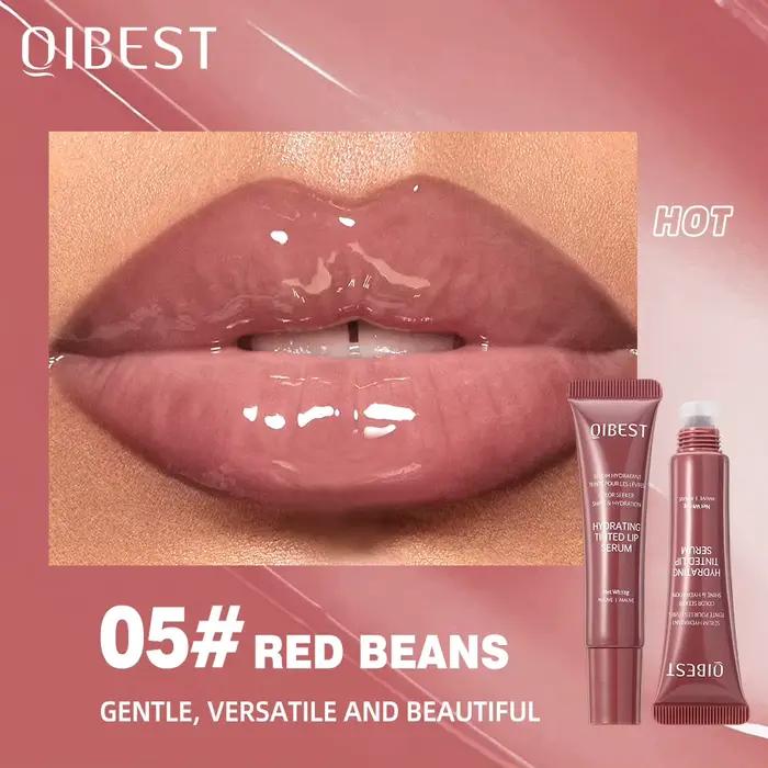Brillant à lèvres repulpant marron nu, huile hydratante colorée, teinte transparente, Tube souple, m
