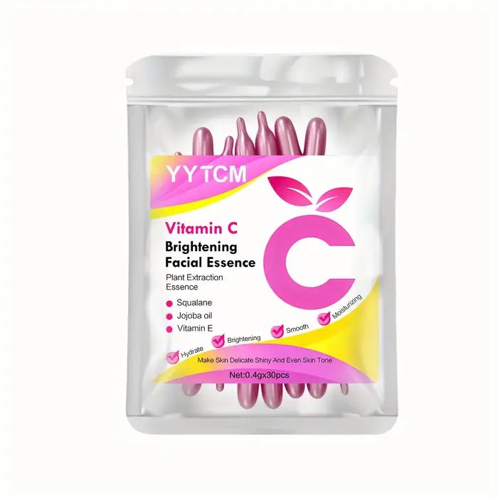 Essence en capsules éclaircissante et hydratante à la vitamine C, hydrate et lisse la peau, contient