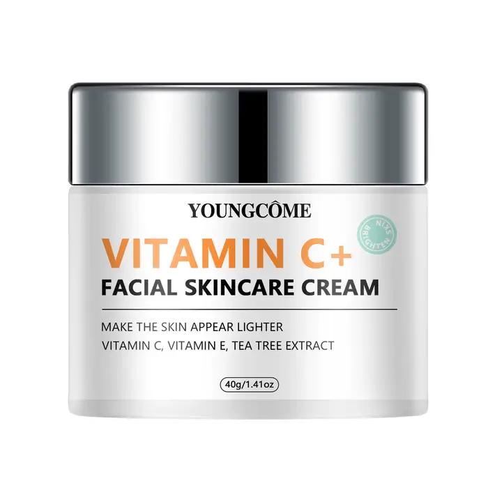 Crème hydratante pour le visage à la vitamine C avec extrait d'arbre à thé et vitamine E, crème hydr