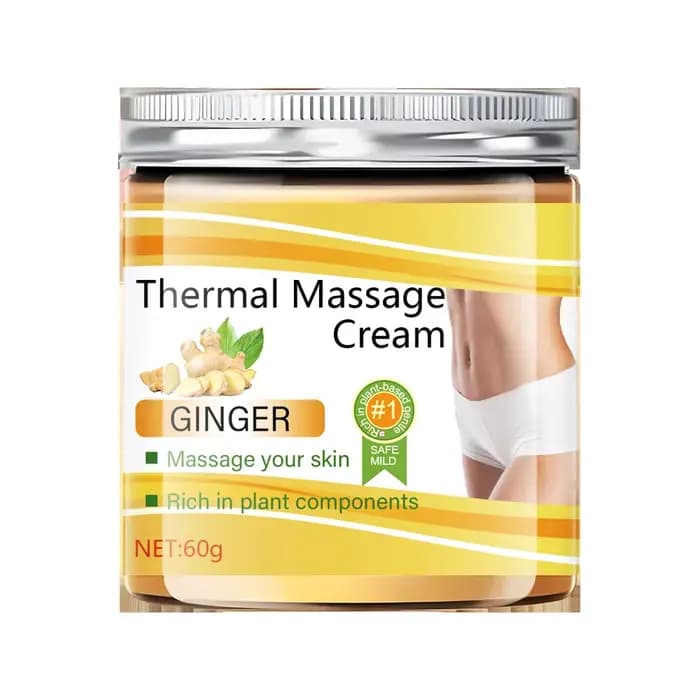 Crème hydratante pour le corps au gingembre 60 g – Convient à la crème de massage pour le corps, qui