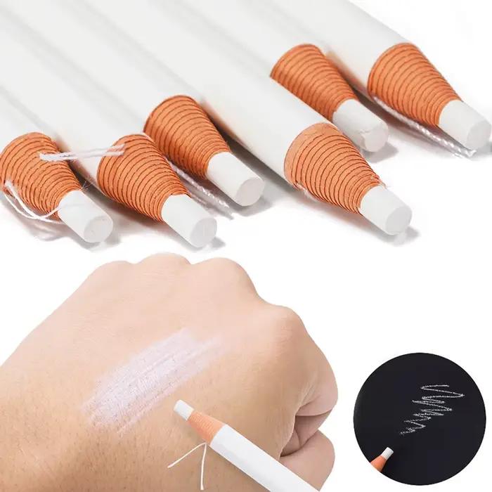 1 stylo à sourcils blanc imperméable pour microblading, stylo tatouage pour le design des lèvres, ma