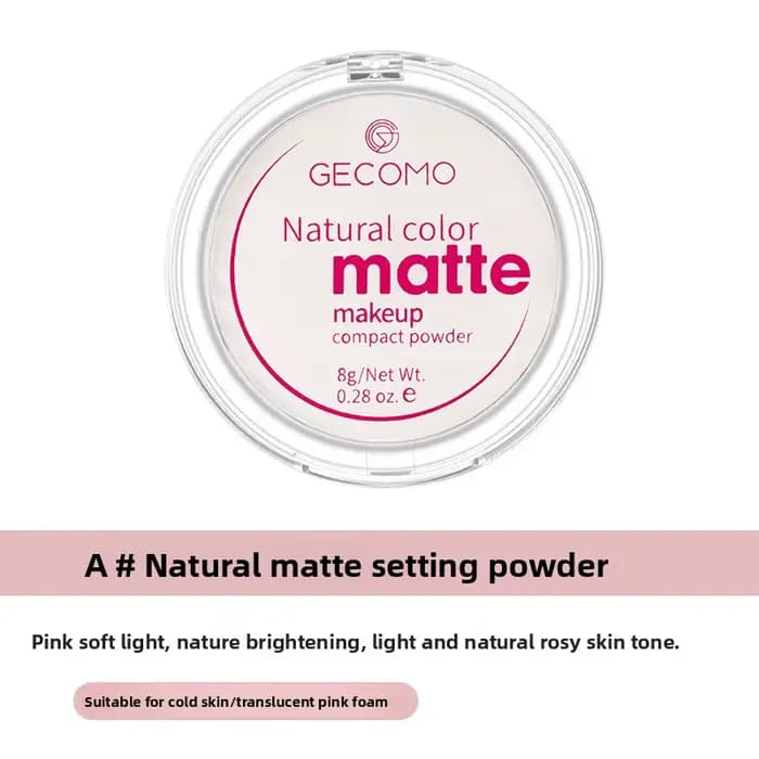 Poudre compacte matifiante, 1 pièce, poudre de maquillage mate, contrôle de l'huile, translucide soy