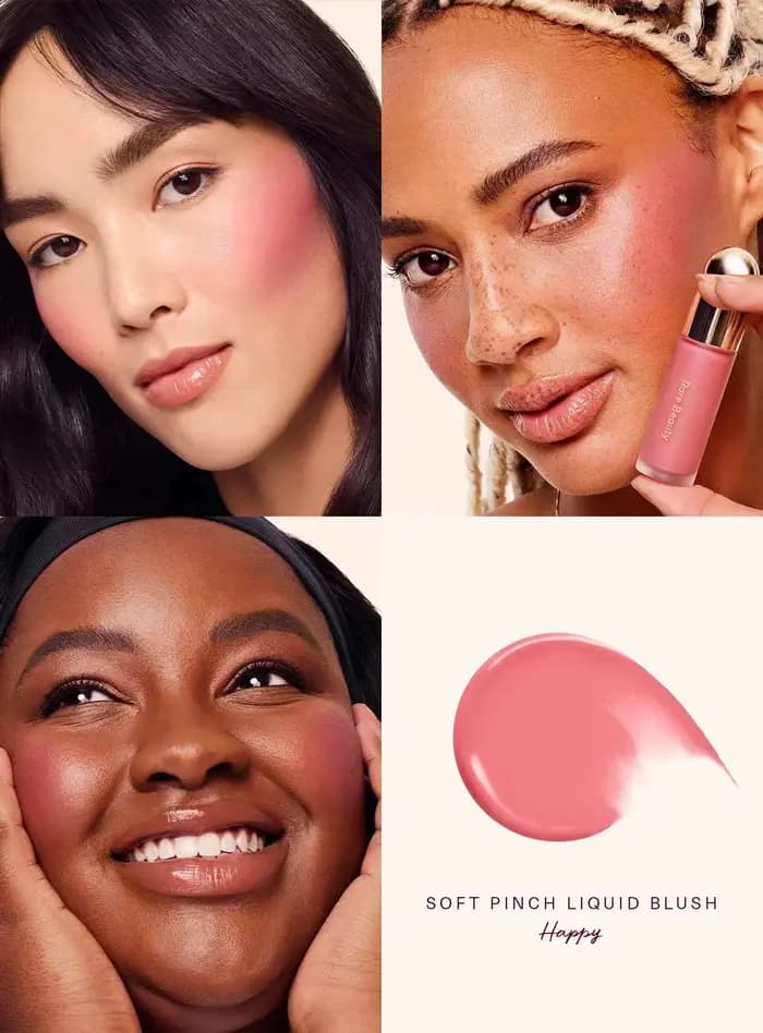Rare Beauty Liquid Highlighter Blush, éclat naturel doux, longue tenue, Happy Hope Wonder Love Joy L