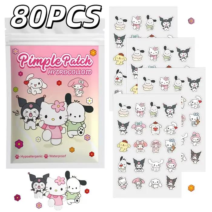 80 autocollants anti-boutons Sanrio, spécialement conçus pour dissimuler les boutons et les imperfec