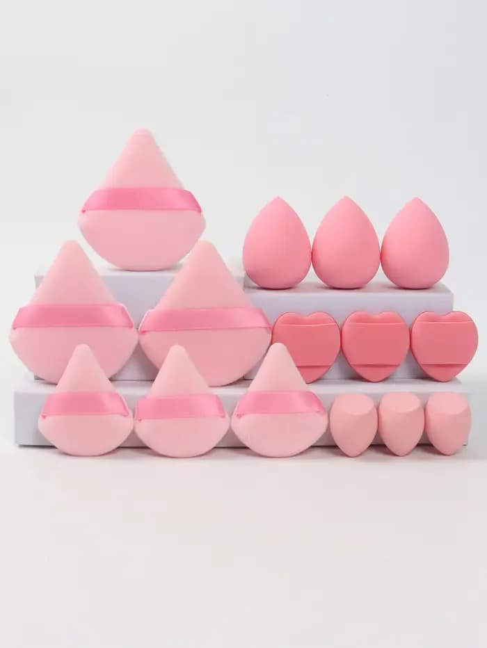 Ensemble de 15 pièces multi-effet, 3 bouffées de poudre libre, 3 mini bouffées de poudre libre, 3 œu