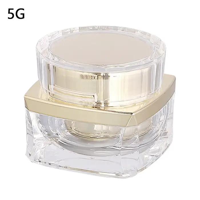 Pot de Maquillage Africain Transparent Épais, Carré Portable, Récipient Cosmétique, Bouteille de Crè