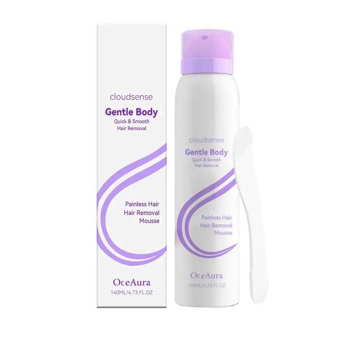 Mousse dépilatoire indolore pour l'épilation des aisselles, des mains et des jambes – Peau douce et 
