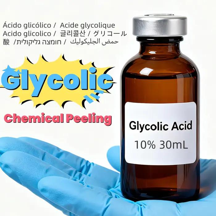 Solution d'épluchage à l'acide glycolique à 70 %, peau chimique professionnelle, épluchage AHA 30 ml