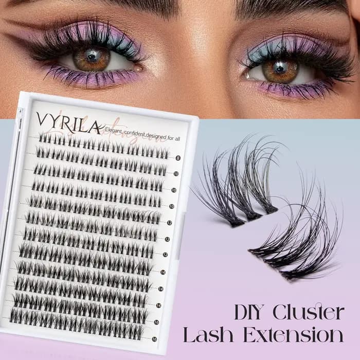 Extensions de cils naturels réutilisables, groupe de cils individuels, 0.05mm, 0.1mm, contaminants 3