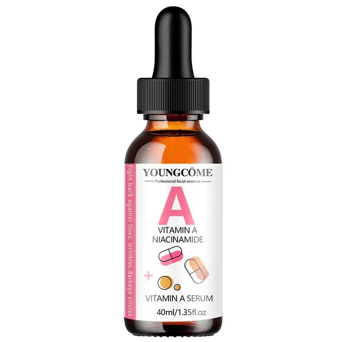 Sérum à la vitamine A avec rétinol et acide hyaluronique - Éclaircit la peau et hydrate le contour d