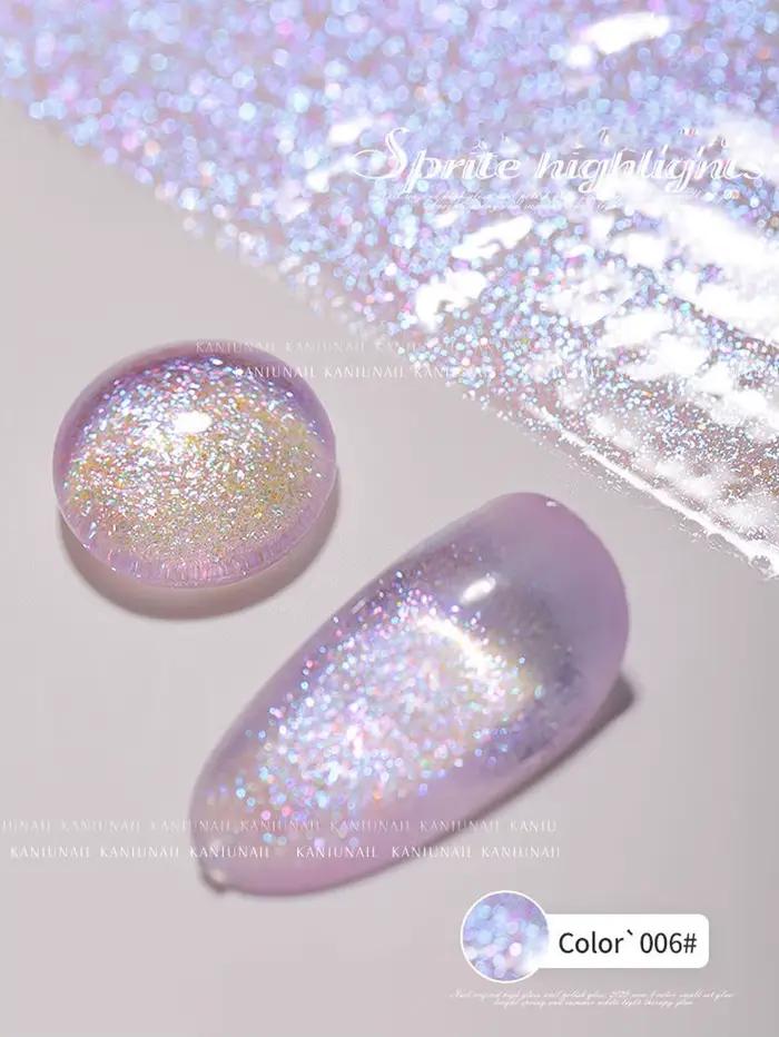 Nouveau Gel à Ongles Printemps/Été 2026 Effet Nuage Brocart Brillant Fantaisie Ciel Étoilé Scintilla