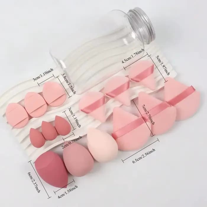 12/15 pièces éponge de maquillage bouffée cosmétique fond de teint éponges mélangeur beauté oeuf pou