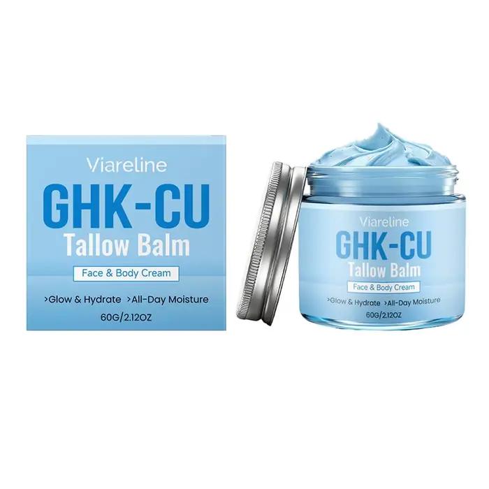 Baume au suif de cuivre GHK-CU pour le visage et le corps, crème baume bleue au miel de Manuka, pour