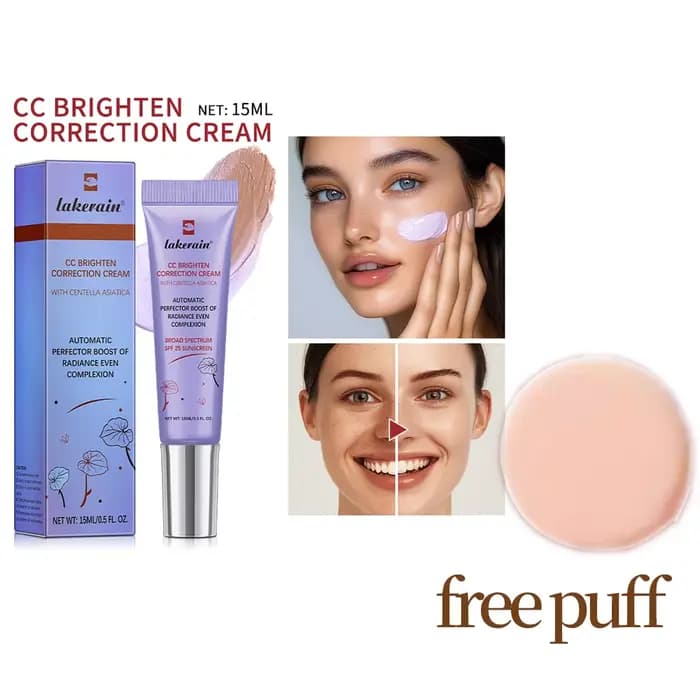 erborian Crème CC avec houppette offerte, maquillage coréen, crème de fond de teint haute couvrance 