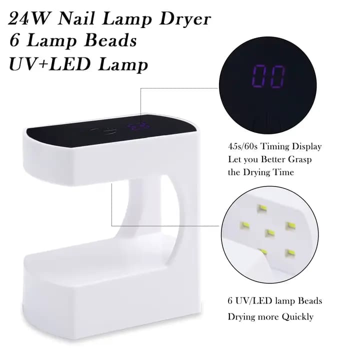 Mini lampe à ongles USB LED et UV, Machine de manucure pour le durcissement du vernis Gel, sèche-ong