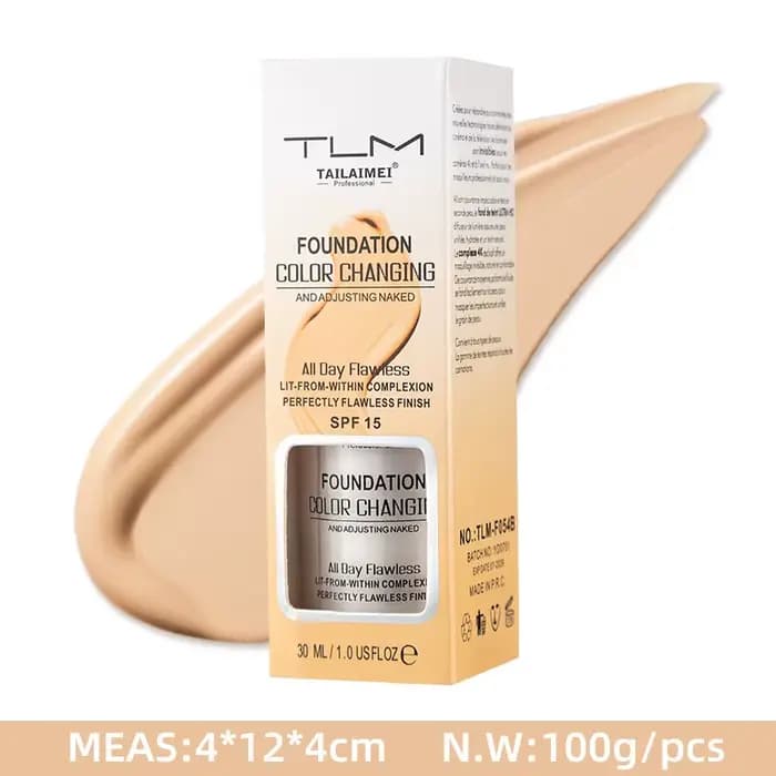 Fond de teint liquide à couleur changeante, longue durée, contrôle de l'huile, imperméable, Base imp