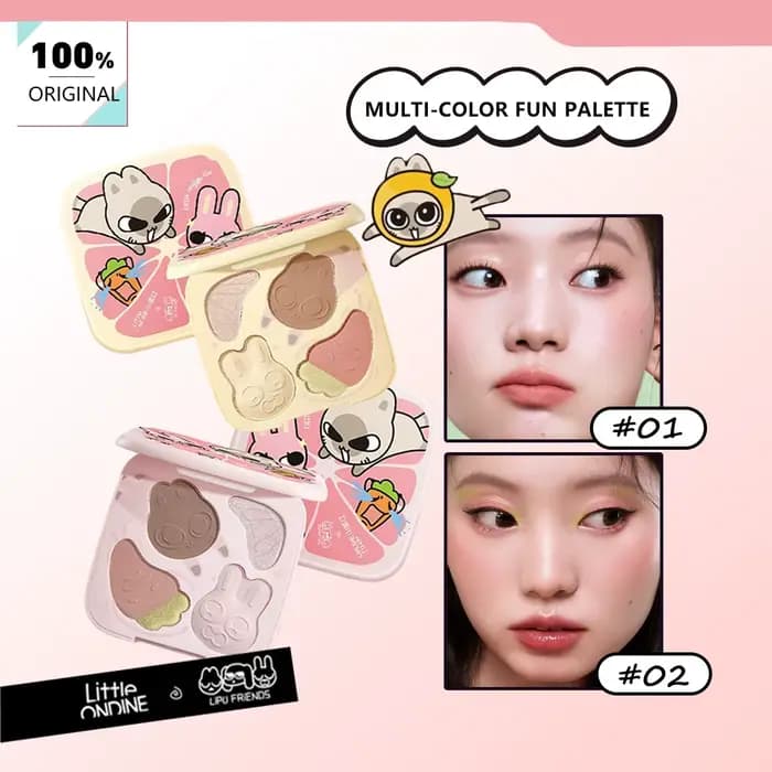 Palette de maquillage multi-couleurs Little ONDINE, maquillage de luxe, faible dispersion des partic