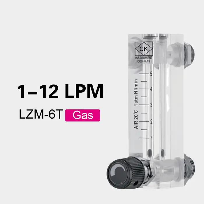 Débitmètre Rotamètre de Panneau en Acrylique pour Gaz, Petit Débit, Précision, Compact avec Flotteur