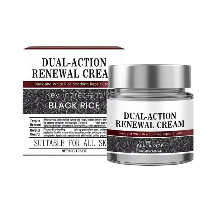 Crème à l'extrait de riz noir, réparatrice douce, hydratante apaisante pour peau sèche et sensible, 