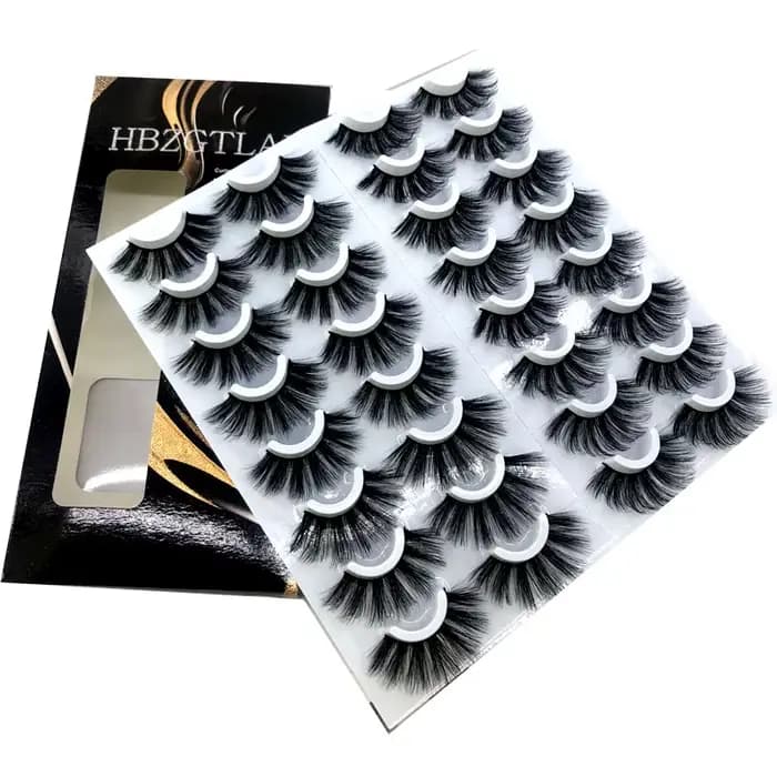 16 paires de faux cils 3D en vison, naturels, Volume dramatique, maquillage, Extension de cils en so