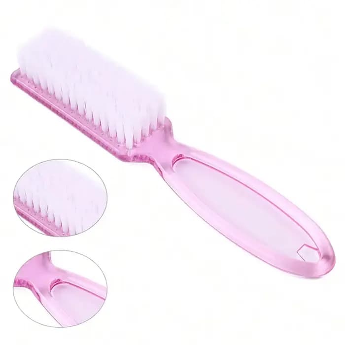 Brosse de nettoyage pour ongles, 2 pièces, élimine la poussière, poudre, nettoyant en plastique pour