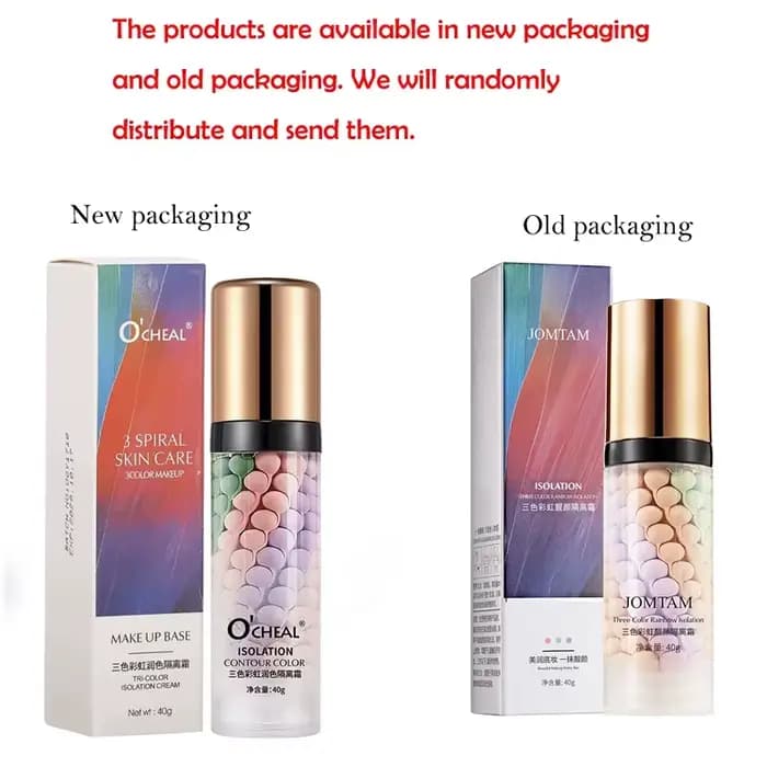 Base de Maquillage Visage Crème Tricolore Contouring Isolation Couleur Imperméable Fond de Teint Nat