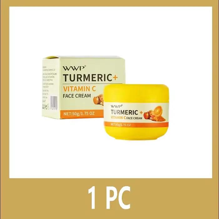 Crème pour le visage au curcuma crème blanchissante forte à la vitamine C éclaircit le teint réduit 