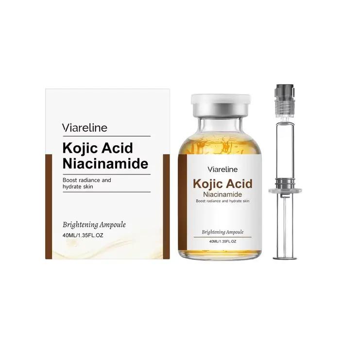 Ampoule éclaircissante Viarelime à l'acide kojique et à la niacinamide 40 ml, anti-terne, uniformise
