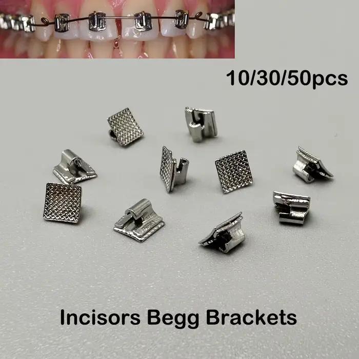 Incisors orthodontiques dentaires, supports de mendiants, bretelles en acier inoxydable avec fente, 