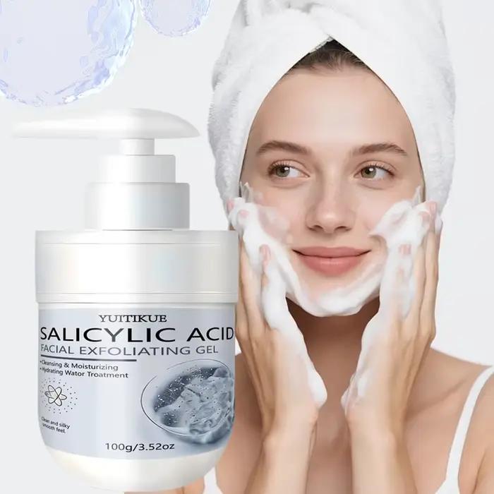 Gel exfoliant à l'acide salicylique YUITIKUE - Exfoliation douce, nettoyage en profondeur et peau li