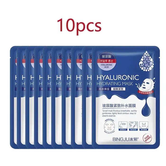 Masque Facial à l'acide hyaluronique, 10 pièces, feuille de Pores, hydratant, contrôle du sébum, Ant