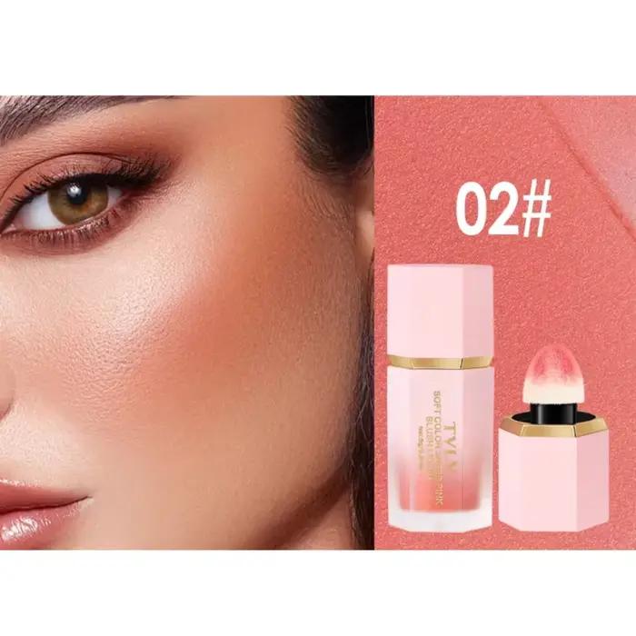 TVLV velours liquide Blush mat éponge tête fard à joues naturel durable éclaircir Contour du visage 