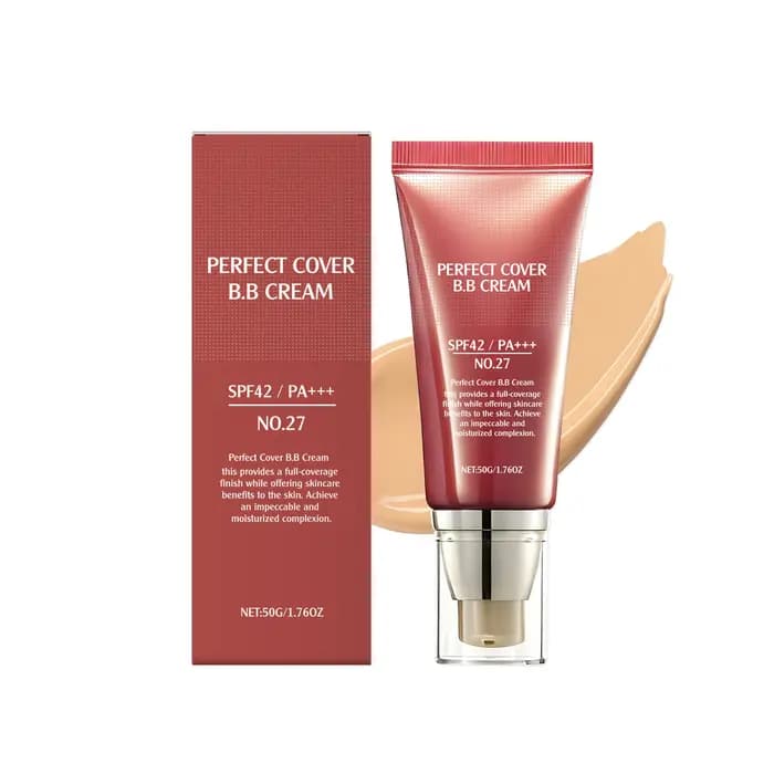 Crème BB SPF 42 PA +++ Hydratant teinté pour le visage Couvrance totale Correcteur de teint Fond de 