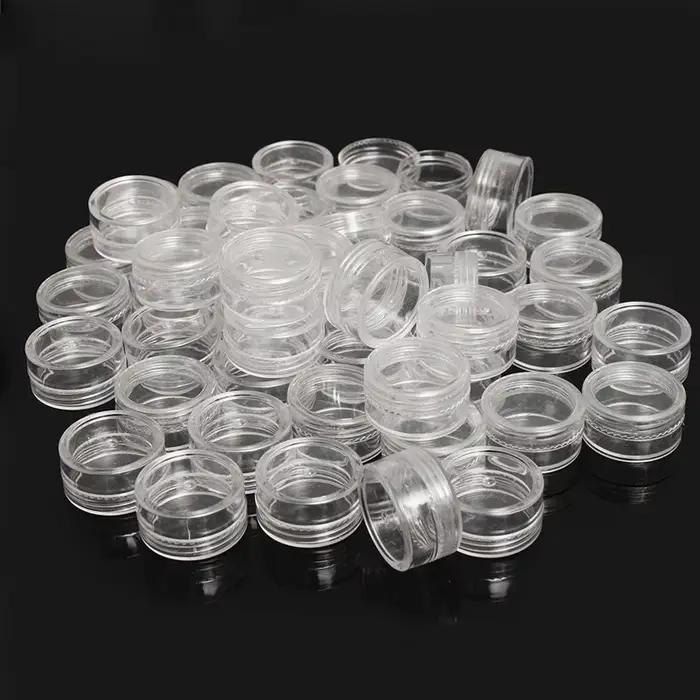 Pot de crème transparente pour échantillons, 50/100g, Mini bouteilles cosmétiques, conteneurs, Pot T