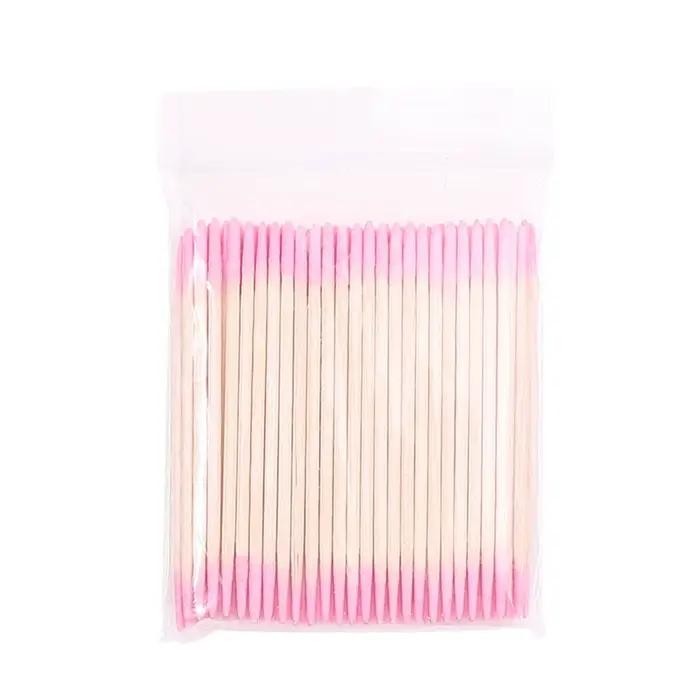 Coton-tige à Double extrémité, 100 pièces, pointes fines pour Nail Art, maquillage, Eyeliner, Correc