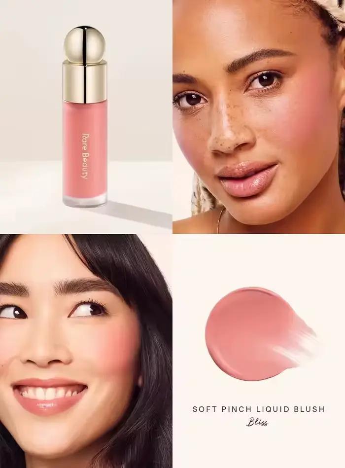 Rare Beauty Liquid Blush Highlighter Contour High Glossy Finish Luminizer Makeup Gel Face Body Brigh