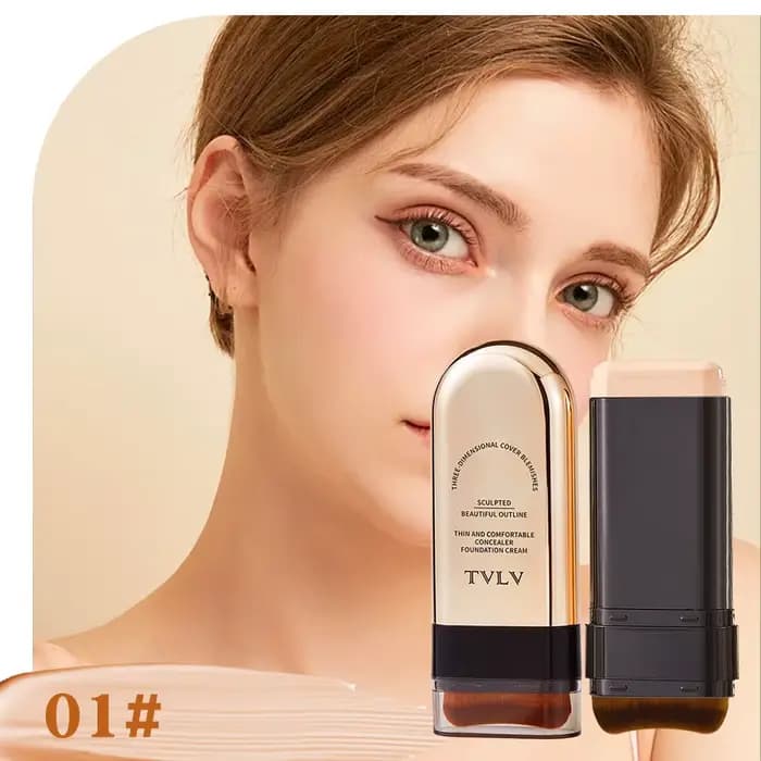Stick de contour pour le visage TVLV - Texture soyeuse, couvrance totale, waterproof, longue tenue, 