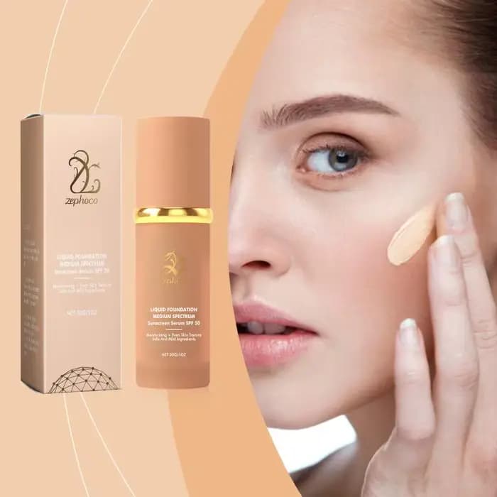 Fond de Teint Liquide 4-en-1 Hydratant Couvrance Moyenne à Complète Anti-cernes Longue Tenue Impermé