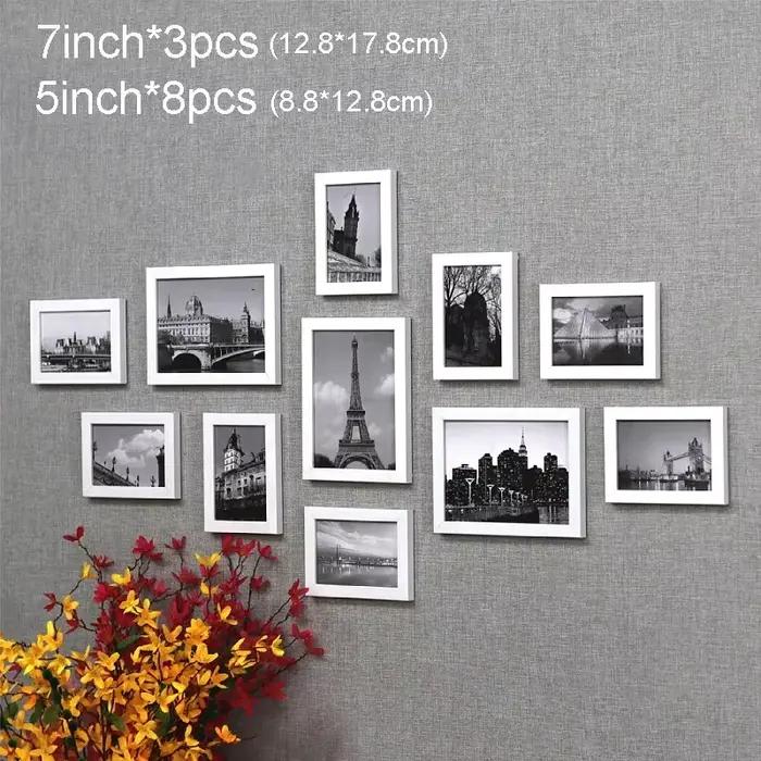 11 pièces cadres Photo mur cadre Photo Architecture cadre Photo ensemble décor moderne salon décorat